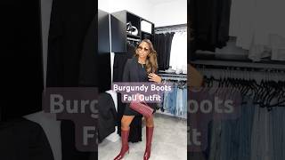 Burgundy Boots Fall Outfit  outfitinspo autumnfashion grwmoutfit grwm fallfashion fashion [upl. by Opaline]