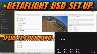 Betaflight OSD Feature Set Up plus Tx stick menu [upl. by Eelrebma]