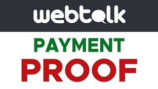 Payment proof Webtalk 1st withdrawal  Webtalk payment proof by Nadeem Riaz [upl. by Rhea55]