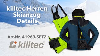 41963 SET2 ❄️💙💚 Herren killtec Skianzug Skijacke dunkelblau Skihose hellgruen [upl. by Kenay]