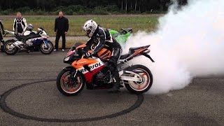 BIKERS Compilation 2016  Burnout Acceleration Beautiful Motorbike Sounds Motorrad [upl. by Arodnahs]