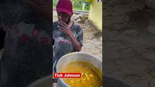 Jamaican conch soup jamaicanfood caribbeanfoodoutdoorcookingJamacianchickennecksoupsoup [upl. by Aylatan]