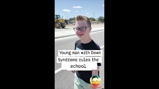 Young Man with Down Syndrome Rules The School [upl. by Nomled]