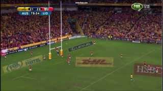 Kurtley Beales slip vs the lions 2013 [upl. by Reprah801]