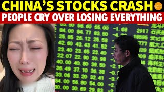 China’s Stocks Crash 2 Billion Foreign Capital Flee People Cry Over Losing Everything [upl. by Eanerb]