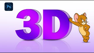 3D Text effect in Photoshop photoshop Tutorial [upl. by Odnala337]