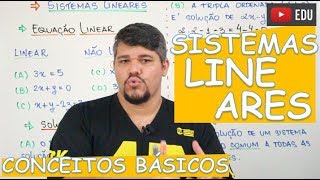 🔴 SISTEMAS  CONCEITOS BÁSICOS EQUAÇÃO LINEAR [upl. by Dorelia956]