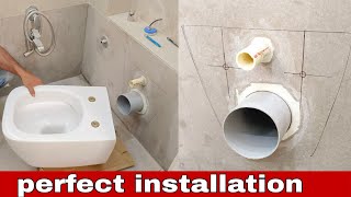 New style lampkey wallhung toilet perfect installation [upl. by Willem]