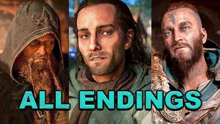 Assassins Creed Valhalla  All Endings Sigurd Epilogue Asgard Grand Maegester amp Present Day [upl. by Zobe]