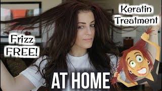 Keratin Treatment At Home  FrizzFree Hair [upl. by Aklog]