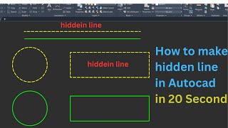 How to make hidden lines in autocad 2024  hidden lines in atuocad [upl. by Ailemap222]