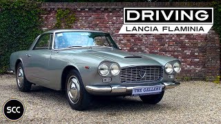 LANCIA FLAMINIA GT 2800 3C 1964  Test drive in top gear with V6 engine sound  SCC TV [upl. by Innavoig]