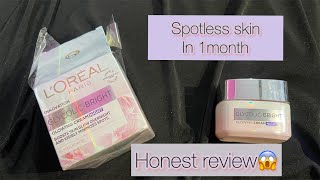 Honest review on loreal paris Glycolic bright glowing night cream  skin brightening [upl. by Neddra382]