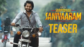 SaripodhaaSanivaaram Movie Teaser  Natural Star Nani  SJ Surya  Priyanka Mohan  Vivek  FT [upl. by Andeee]