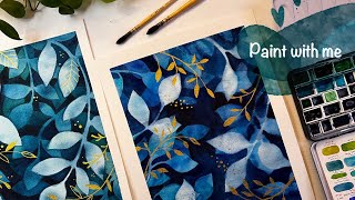 Watercolor tutorial🎨Negative painting technique [upl. by Harding581]