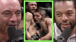 Herb Dean on What Khabib Says During His Fights  Joe Rogan [upl. by Ylrbmik]