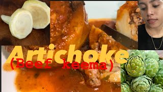 Artichoke recipe with beef keema 😋🤯💥shorts food artichoke recipe viralshort [upl. by Lilyan]