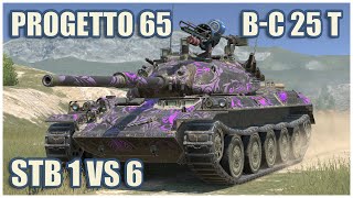 STB1 Progetto 65 amp BC 25 t • WoT Blitz Gameplay [upl. by Nyroc]