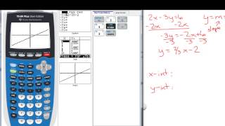 Graphing Linear Equations  Finding Intercepts Using the TI84 [upl. by Luba]