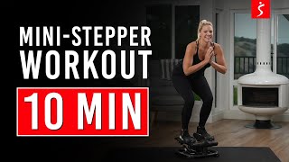 QUICK AND EASY MINI STEPPER WORKOUT  Lower Body Burn  10 Minutes [upl. by Eitac]