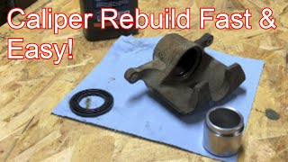 How to Rebuild a Brake Caliper Fast amp Easy [upl. by Ellenyl]