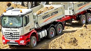 STUNNING RC SCALEART TRUCKS VOLVO WHEEL LOADER TRACTOR JOHN DEERE RC EXCAVATOR LIEBHERR AND MORE [upl. by Ahsircal]