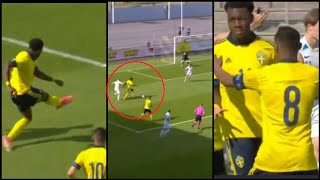 Anthony Elanga goal vs Finland 🔥😳  Too good  Man United youngster scores wonder goal for Sweden [upl. by Enilrem169]