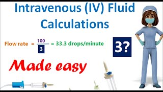 IV fluid calculations  Intravenous fluid calculations  IV Drip rate Calculations  Dropsminute [upl. by Caassi]