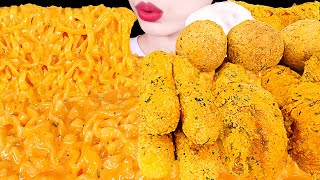 ASMR MUKBANG｜CHEESY CARBO FIRE NOODLE CHICKEN CHEESE BALL CHEESE STICK 치즈 까르보불닭볶음면 뿌링클 EATING 먹방 [upl. by Eachelle]