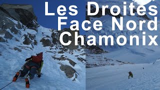 Face Nord des Droites Cornuau Davaille Boivin Gabarrou Chamonix MontBlanc alpinisme goulotte mixte [upl. by Aveline]