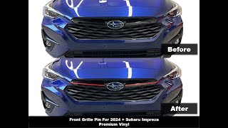 Crux Moto Grille Pin Stripe Install for 2024  Subaru Impreza [upl. by Arthur]