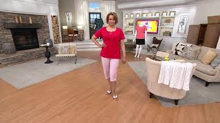 Quacker Factory PullOn Stretch Seersucker Capri Pants on QVC [upl. by Eiramanitsirhc]