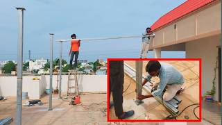 How to installpurlins on a metal roof  Roofing sheet price in India  how to install metal roofing [upl. by Pedaiah467]