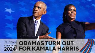 DNC Obamas stress ‘tight’ election race [upl. by Funda]