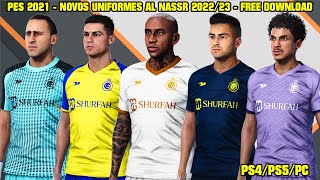 PES 2021  NOVOS UNIFORMES AL NASSR 202223  SIDER  4K [upl. by Demodena]