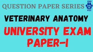 Veterinary Anatomy PaperI University Exam [upl. by Latricia]