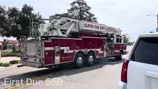 RESERVE CFD Truck 41 responding  Clovis Fire Department [upl. by Lairea]