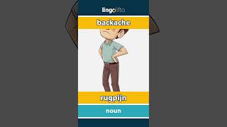 🇬🇧🇳🇱 backache  rugpijn  vocabulary builder  learn English  laten we Engels leren [upl. by Aneekal]