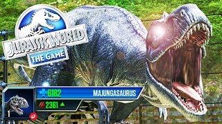 MAJUNGASAURUS DINOSAURIO MEJORADO MODIFICADO MAS FUERTE Jurassic World El Juego ABlistering [upl. by Sabu]