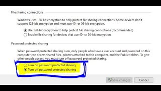 Turn off password protected sharing windows 10 How to disable sharing passwords [upl. by Yniatirb]