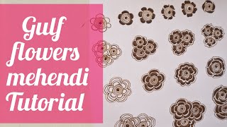 How to Gulf Flowers Tutorial  Mehndi Design made Simple and Easy  Learn mehndi Design like a PRO [upl. by Massab247]