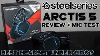 SteelSeries ARCTIS 5 Review Unboxing and Mic Test – Best Gaming Headset under £100 [upl. by Yllib]