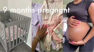 day in my life 9 months pregnant  nesting mommy duties grwm  more [upl. by Hairej]