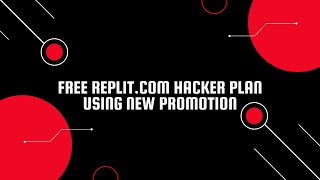 Free Replitcom Hacker Plan using Promotion  Claim before it Expires [upl. by Yddur]