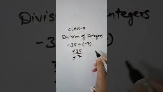 Division of integers of class7 [upl. by Enitnemelc378]