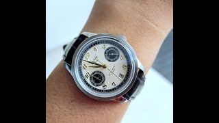 KUOE ROYAL SMITH 90010 TRIPLE CALENDAR PANDA REVIEW  THE NEWEST WATCH from KYOTO JAPAN MICROBRAND [upl. by Krahmer500]