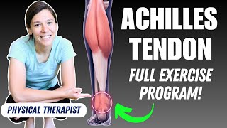 Achilles Tendinopathy Exercises Self Treatment and Explanation  FULL Exercise Program [upl. by Filemon458]