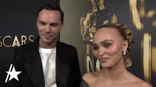 LilyRose Depp GUSHES Over ‘Nosferatu’ CoStar Nicholas Hoult [upl. by Combes]