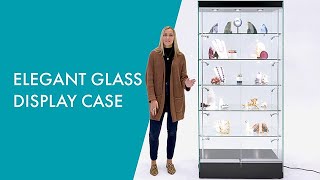 Modern Lighted Glass Display Cases  Displays2go® [upl. by Adiol]