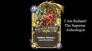 Voice Impressions Hearthstone Arch Theif Rafaam Voice Line [upl. by Ettenor564]